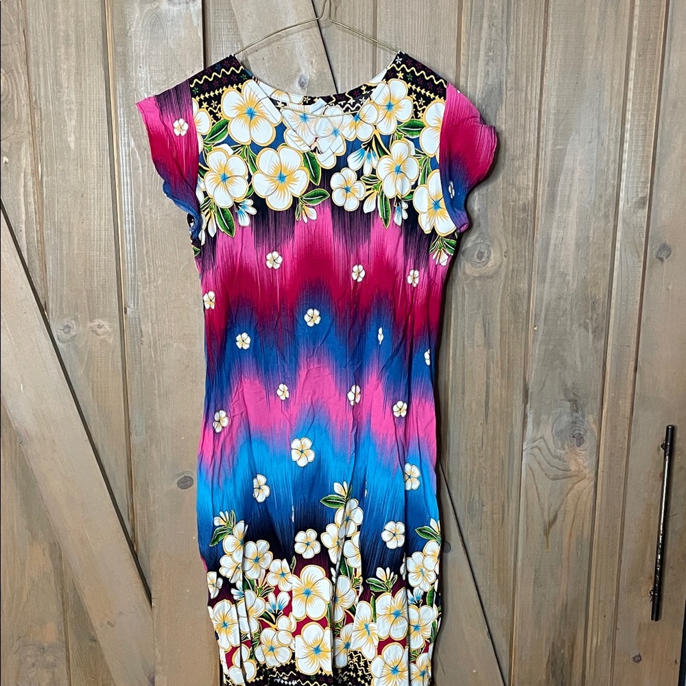 Floral Gradient Mini Dress